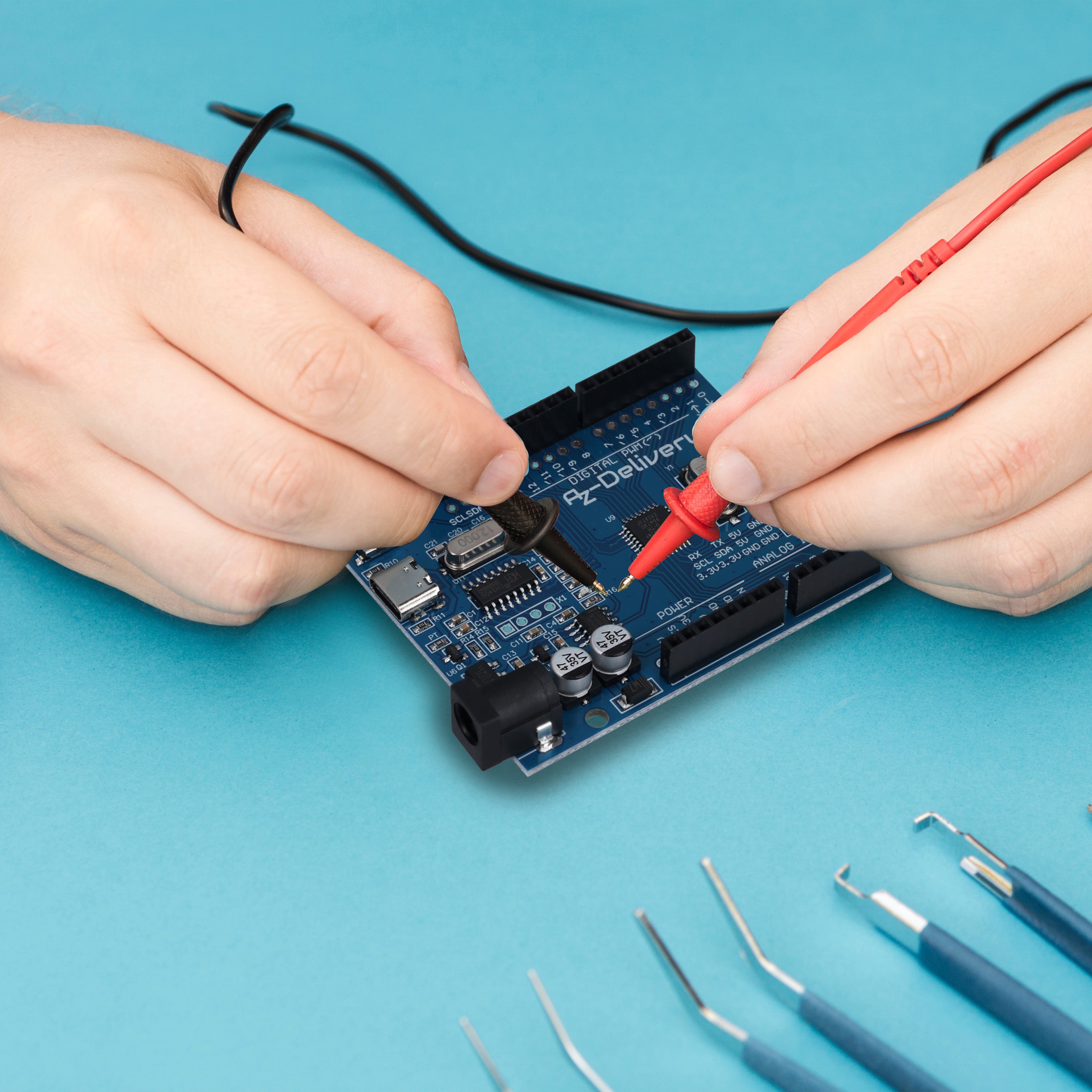 Microcontroller board AZ-ATmega328 board with USB-C connection