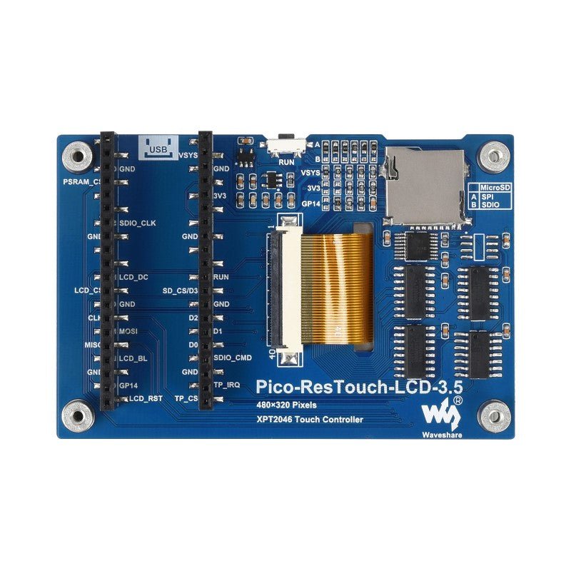 3,5 " TFT Touch Shield für Raspberry Pi Pico - AZ - Delivery