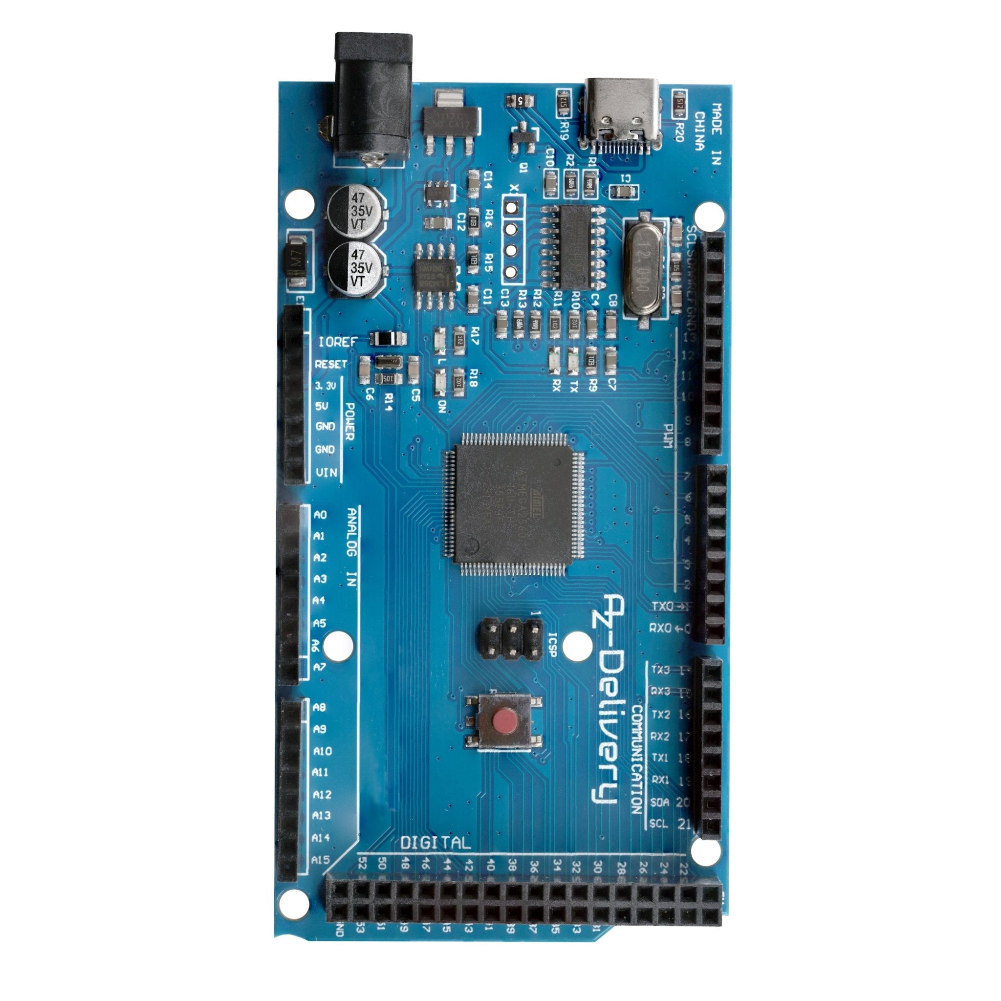 AZ - MEGA2560 - Board Mikrokontroller mit USB - C Anschluss Entwicklungsboard kompatibel mit Arduino - AZ - Delivery