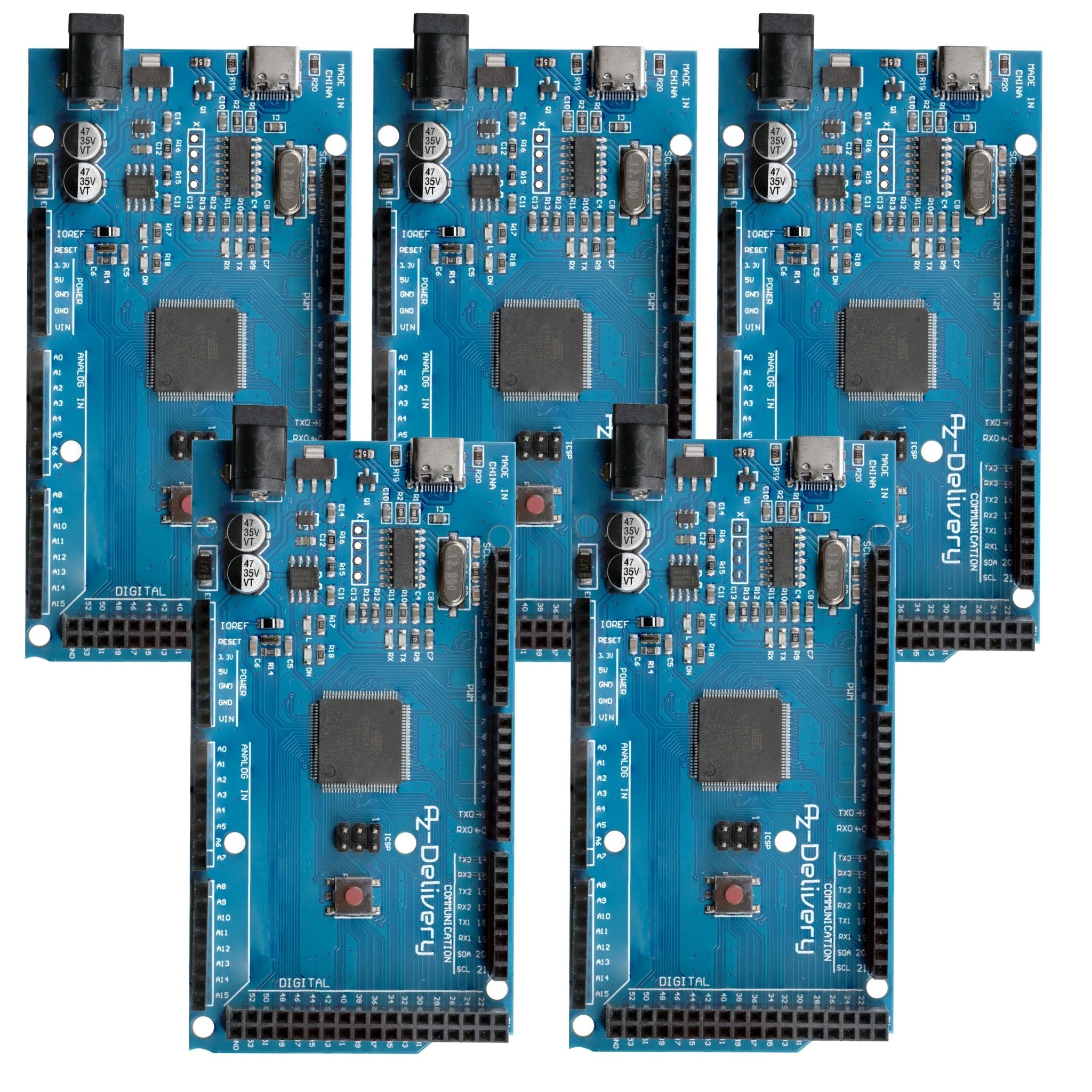 AZ - MEGA2560 - Board Mikrokontroller mit USB - C Anschluss Entwicklungsboard kompatibel mit Arduino - AZ - Delivery