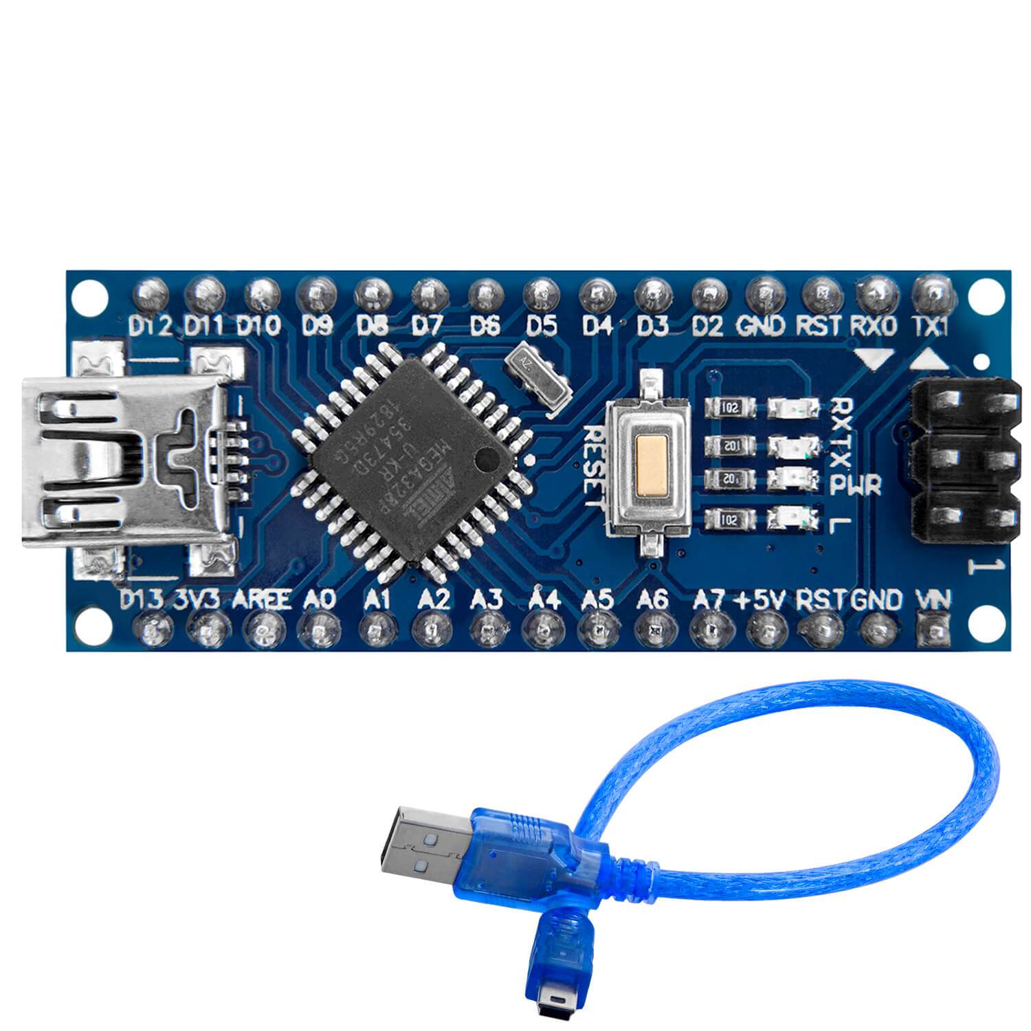 Promo Bundle: AZ-Nano V3-Board Atmega328 CH340 fertig verlötete + Terminal Adapter Board