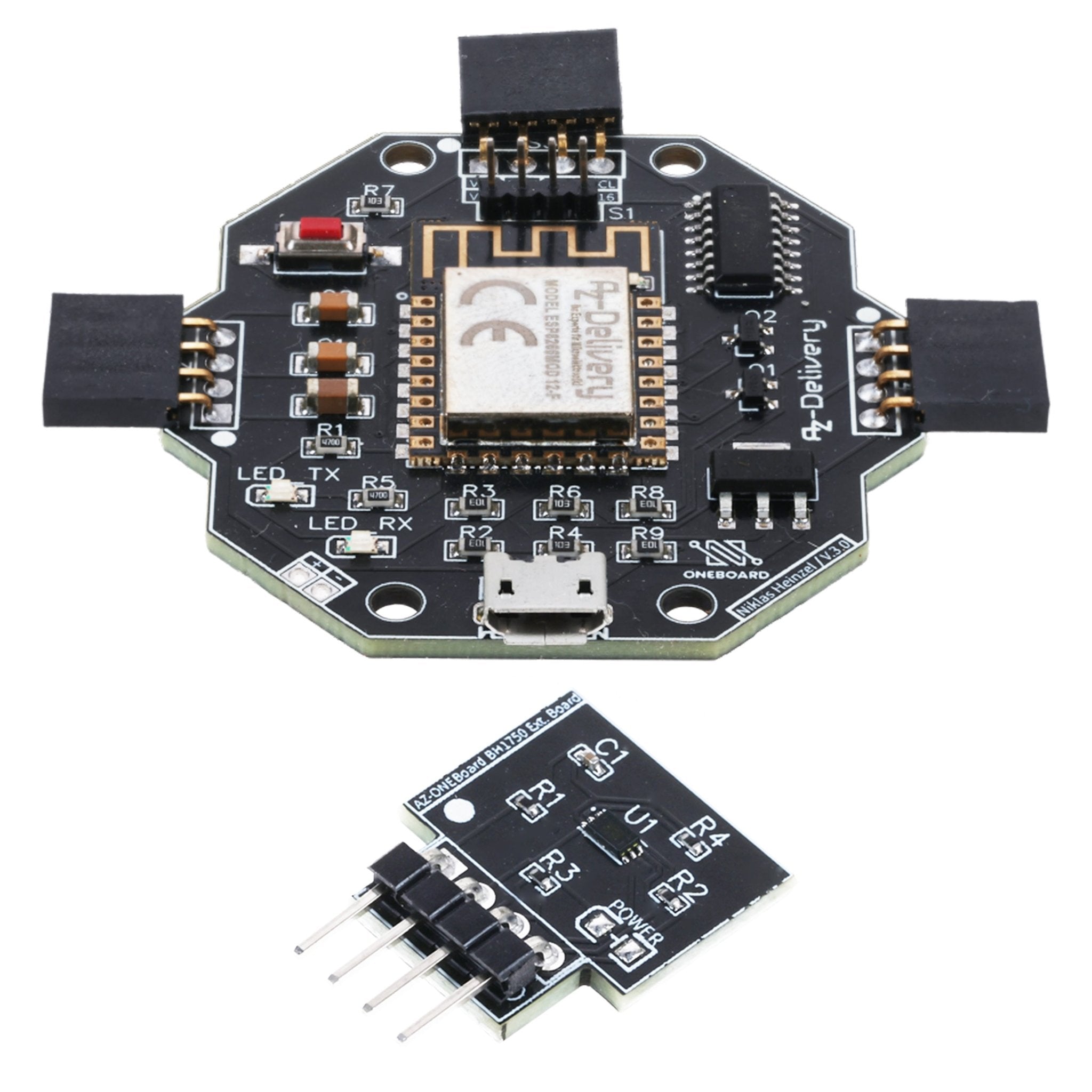 AZ - ONEBoard Entwicklungsboard inklusive Extensionboards SHT30, BH1750 & SGP30 - AZ - Delivery