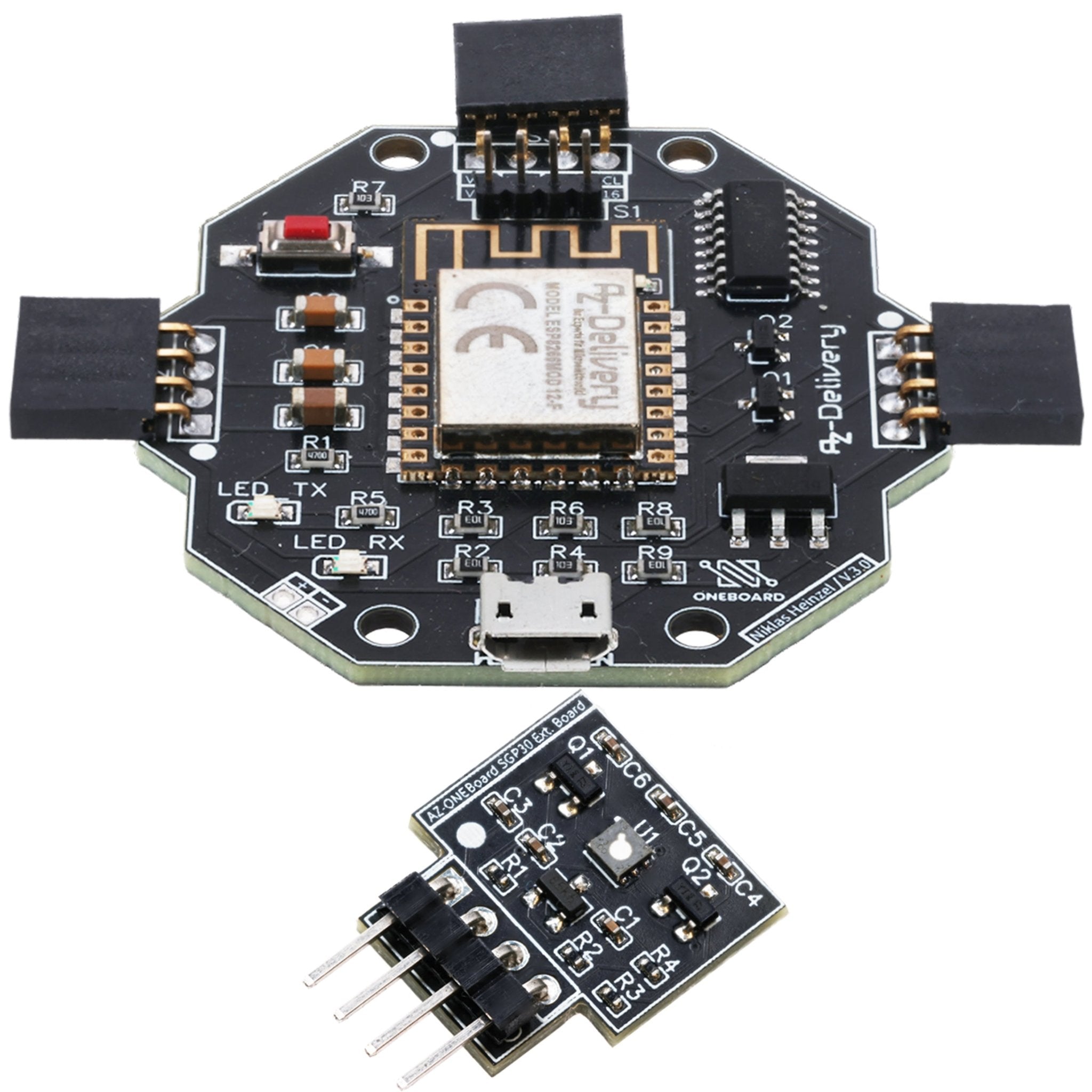 AZ - ONEBoard Entwicklungsboard inklusive Extensionboards SHT30, BH1750 & SGP30 - AZ - Delivery