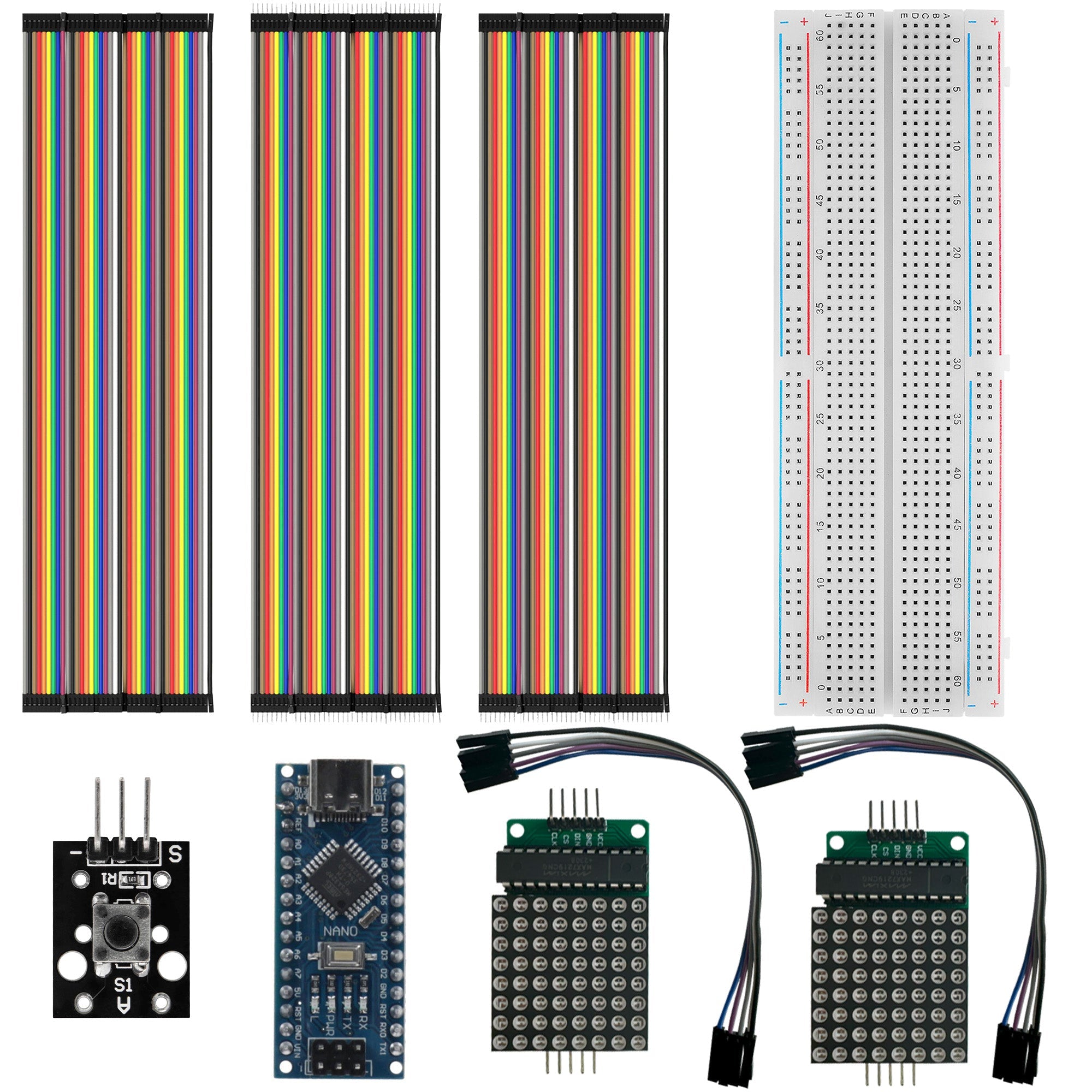 Dice Duo Matrix mit Nano V3 und MAX7219 LED Matrix | Projektset zum selber bauen inkl. Anleitung - AZ - Delivery