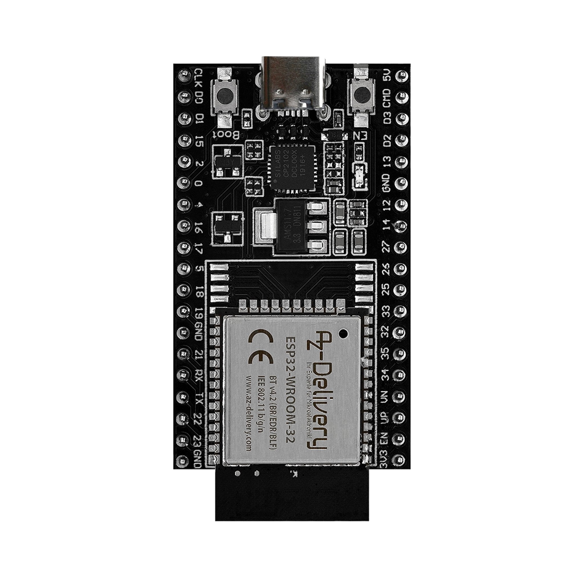 ESP32 Dev Kit C V4 NodeMCU WLAN WiFi Development Board mit USB - C Anschluss kompatibel mit Arduino - AZ - Delivery