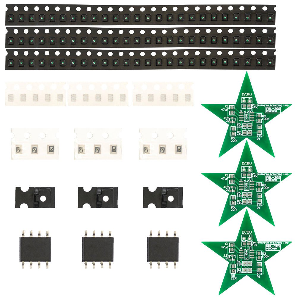 LED Weihnachtsstern Lötset – DIY Elektronik Bausatz für einen Stern mit rotem Beleuchtungseffekt - AZ - Delivery