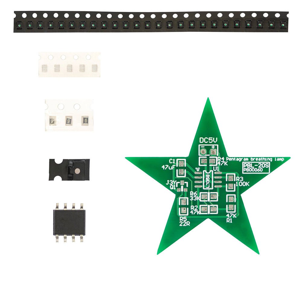 LED Weihnachtsstern Lötset – DIY Elektronik Bausatz für einen Stern mit rotem Beleuchtungseffekt - AZ - Delivery