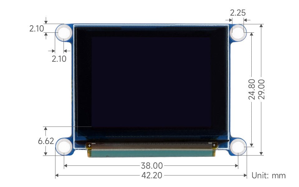 Waveshare - 1,27 " Display RGB Oled Modul - AZ - Delivery