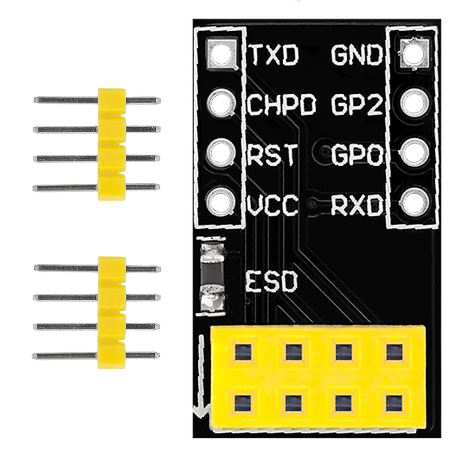 Breadboard Adapter For ESP-01 Breadboard-to-ESP8266 01 Serial Wireless ...