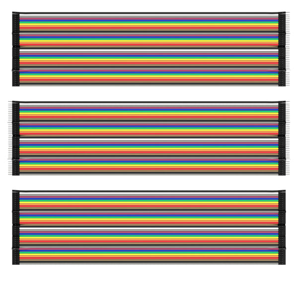 Câble de cavalier 40 PCS. 20 cm F2F femelle à femelle Compatible avec  Arduino et Raspberry Pi Breadboard